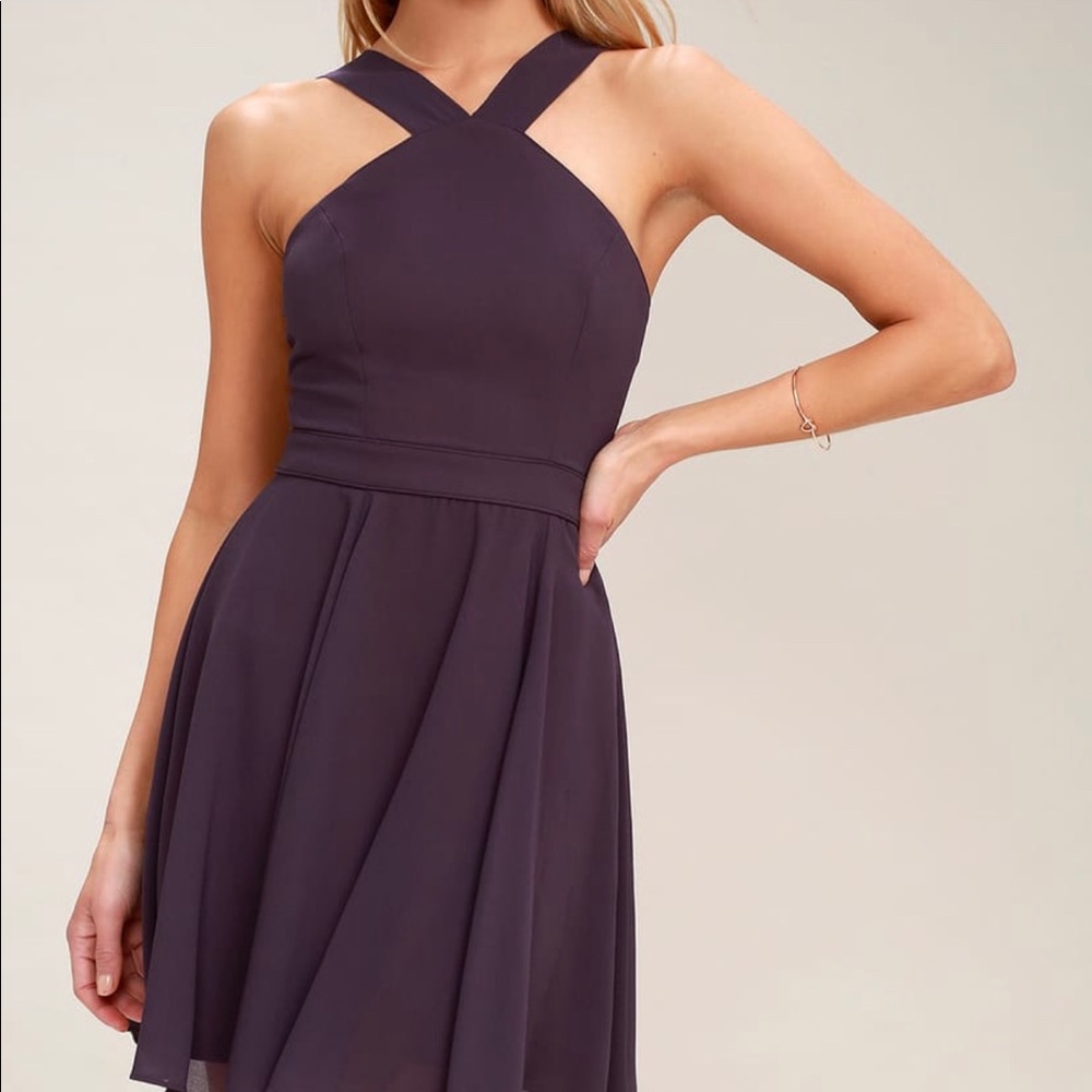 Purple skater dress